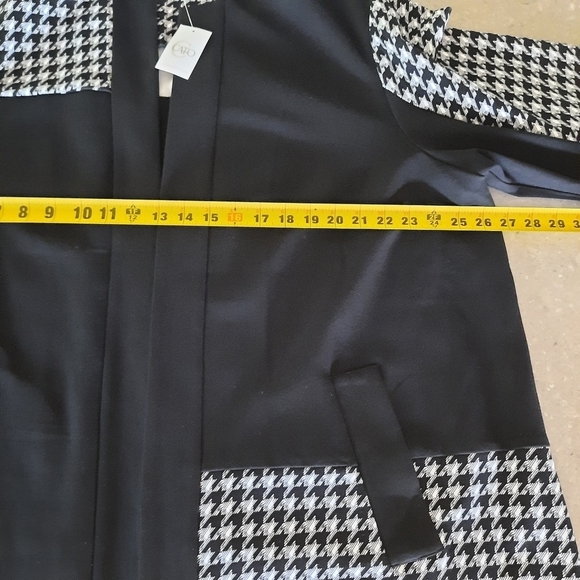 NWT Cato Open Front Houndstooth Black  & White Cardigan Womens Plus size 22/24 - Picture 11 of 12